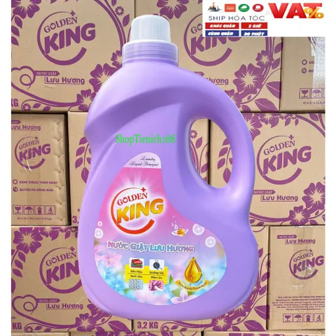 [THƠM,SẠCH QUYẾN RŨ] Nước giặt lưu hương GOLDENKING 3.2L Hương quyến rũ nồng nàn,Sảng khoái thơm ngát 811011