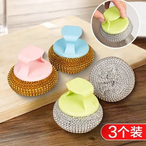 Búi Cọ xoong nồi có tay cầm chuyên dụng (vệ sinh dụng cụ nhà bếp) 811022