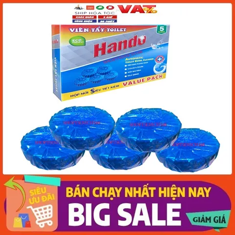 Viên thả bồn cầu tự động làm sạch,khử mùi hiệu quả Hando Hộp 5 viên