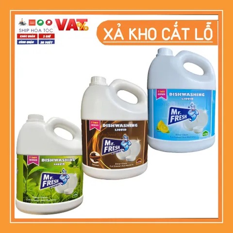 Nước rửa chén bát Mr.Fresh 4.2 kg Hương Quế diệt khuẩn mềm mại da tay