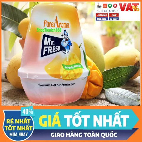 [HƯƠNG THƠM TRÁI CÂY] Sáp thơm phòng khử mùi Mr.fresh 220g Hương Nho, Đào,Soài,Dứa 811055