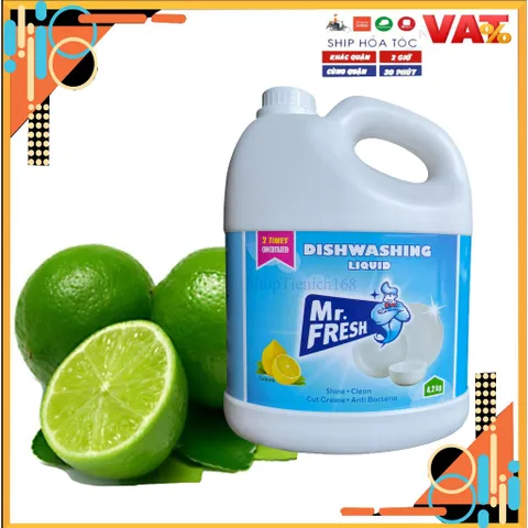 Nước rửa chén bát Mr.Fresh 4.2 kg Hương Quế diệt khuẩn mềm mại da tay