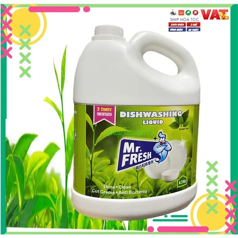 Nước rửa chén bát Mr.Fresh 4.2 kg Hương Quế diệt khuẩn mềm mại da tay