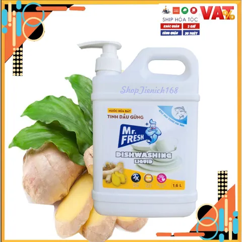 Nước rửa chén bát siêu sạch Mr.Fresh 1.6L TINH DẦU GỪNG 811060