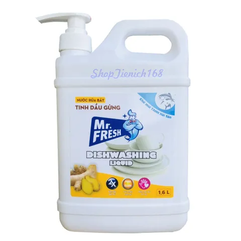 Nước rửa chén bát siêu sạch Mr.Fresh 1.6L TINH DẦU GỪNG 811060