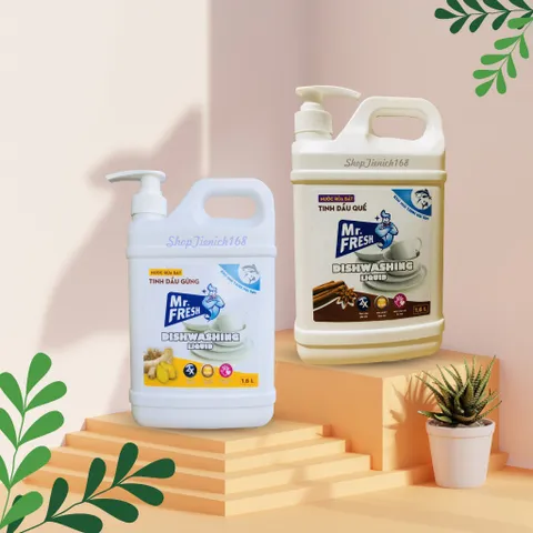 Nước rửa chén bát siêu sạch Mr.Fresh 1.6L TINH DẦU GỪNG 811060