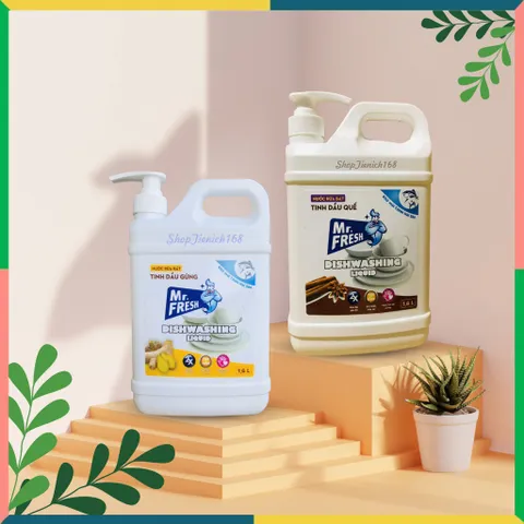 Nước rửa chén bát siêu sạch Mr.Fresh 1.6L TINH DẦU GỪNG 811060