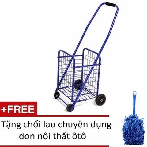 [HOT] Xe đi chợ nhỏ xanh + 1 chổi lau bụi siêu sạch TI332