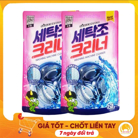 [HOT] Bộ 2 gói bột tẩy vệ sinh lồng máy giặt 450g HQ Tienich168 TI189
