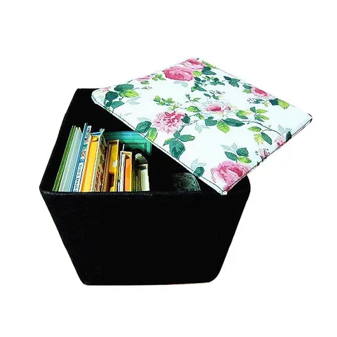 [HOT] Ghế hộp đa năng đựng đồ năp vải hình vuông giao màu ngẫu nhiên 811222