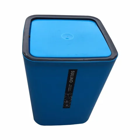 [HOT] Bộ 2 Thùng rác gia đình nhựa bóng cao cấp nắp bập bênh bằng Xanh Dương TI784