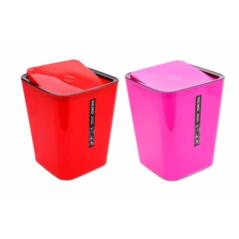 [HOT] Bộ 2 Thùng rác nhựa gia đình cao cấp nắp bập bênh bằng TI677 811422