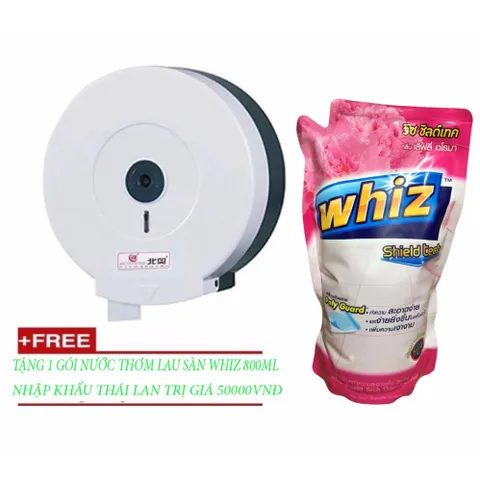[HOT] Hộp đựng giấy vệ sinh gắn tường cỡ lớn 26x26cm (trắng) Tặng 1 gói nước thơm lau sàn nhà Whiz 800ML Hồng TI840 811436