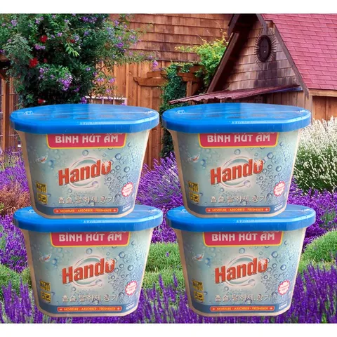 [HOT] Bộ 4 bình hút ẩm Hando 450ml (Hồng) 811439