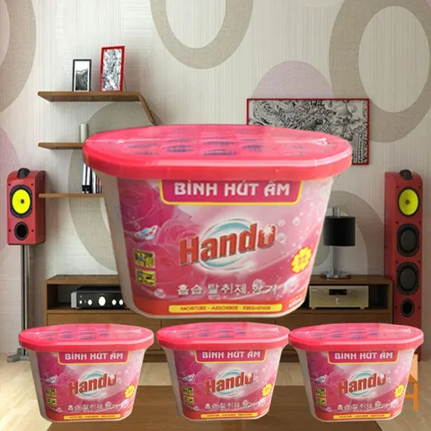 [HOT] Bộ 4 bình hút ẩm Hando 450ml (Hồng) 811439