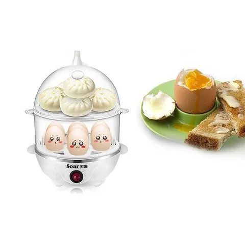 [HOT] Máy luộc trứng hấp thức ăn đa năng 2 tầng Tienich168 TI168 811453