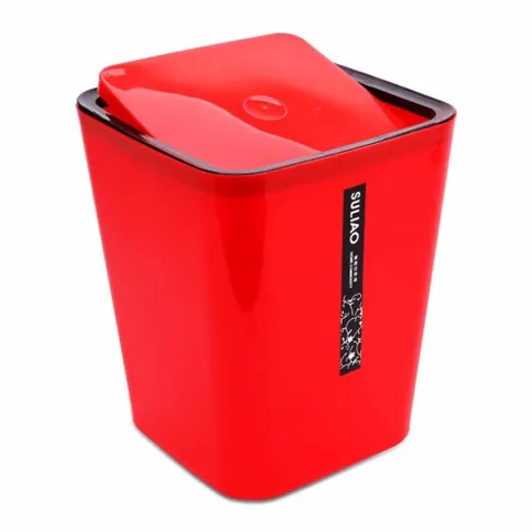 [HOT] Thùng rác nhựa gia đình cao cấp nắp bập bênh bằng giao màu ngẫu nhiênTI667 811530