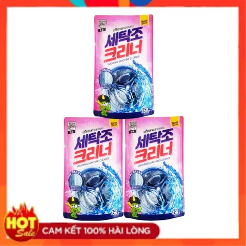 [HOT] Bộ 3 túi x 450g Bột tẩy lồng máy giặt K*life HQ TI263