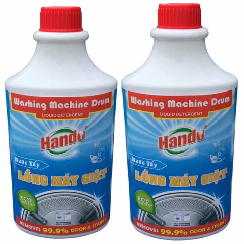 [HOT] Bộ 2 Nước tẩy chuyên dụng vệ sinh lồng máy giặt Hando TI622