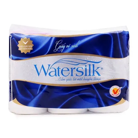 Lốc 12 cuộn Giấy vệ sinh công nghệ xanh Watersilk 811629