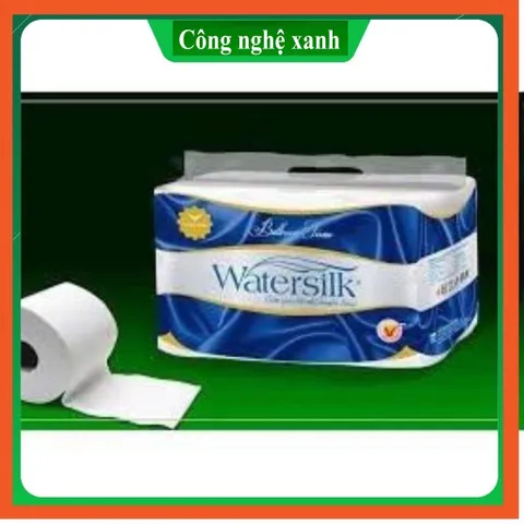 Lốc 12 cuộn Giấy vệ sinh công nghệ xanh Watersilk 811629