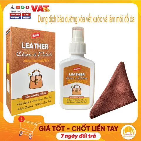 Dung dịch bảo dưỡng đánh bóng xóa vết xước đồ da Hando 120ml