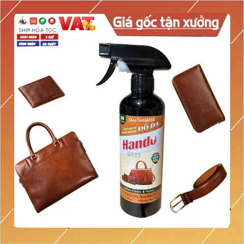 Dung dịch bảo dưỡng đánh bóng xóa vết xước đồ da Hando 500ml
