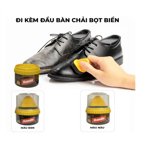 Kem Xi đánh bóng xóa vết xước bảo dưỡng đồ da,Giầy dép,túi xách,Áo Da,Sofa.. 60G Mầu Nâu