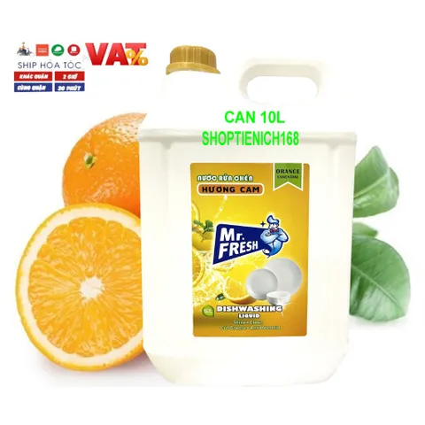 Nước rửa chén bát  đậm đặc an toàn Mr Fresh 20L Nhiều hương ( Giao 2 can 10L)