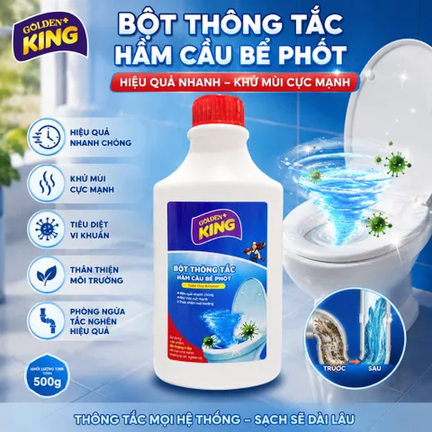 ✨ Bột Thông Tắc Hầm Cầu – Bể Phốt Golden King