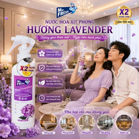 🌸BỘ 3 CHAI NƯỚC HOA XỊT PHÒNG MR.FRESH 200ML – THƠM MÁT, TIỆN DỤNG, DỄ SỬ DỤNG