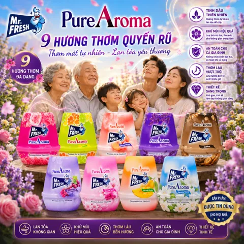 🌸  SÁP THƠM MR. FRESH PUREAROMA – 10 HƯƠNG THƠM QUYẾN RŨ