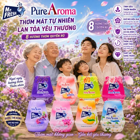 🌸  SÁP THƠM MR. FRESH PUREAROMA – 10 HƯƠNG THƠM QUYẾN RŨ