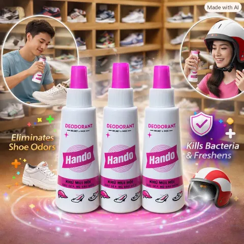 🧴 BỘ 3 CHAI XỊT KHỬ MÙI GIÀY HANDO 120ML – GIẢI PHÁP KHỬ MÙI TIỆN LỢI CHO GIÀY DÉP & MŨ BẢO HIỂM