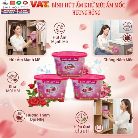🌸BỘ 2 BÌNH HÚT ẨM HANDO 450ML HƯƠNG LAVENDER – HÚT ẨM, KHỬ MÙI, CHỐNG MỐC, TẠO HƯƠNG THƠM