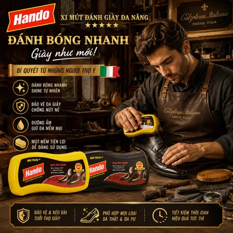 👞 XI MÚT ĐÁNH GIÀY DA NÂU HANDO – GIẢI PHÁP LÀM MỚI GIÀY NHANH CHÓNG
