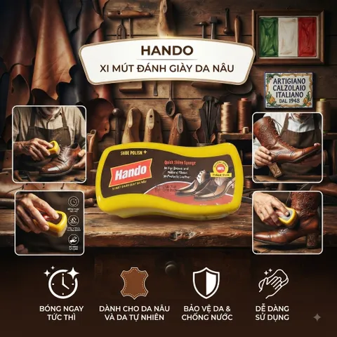 👞 XI MÚT ĐÁNH GIÀY DA NÂU HANDO – GIẢI PHÁP LÀM MỚI GIÀY NHANH CHÓNG