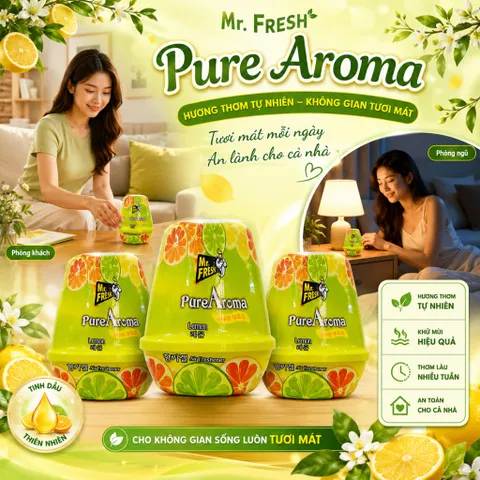 Bộ 3 Sáp thơm hương khử mùi Mr.fresh Korea Hàn Quốc Hương chanh