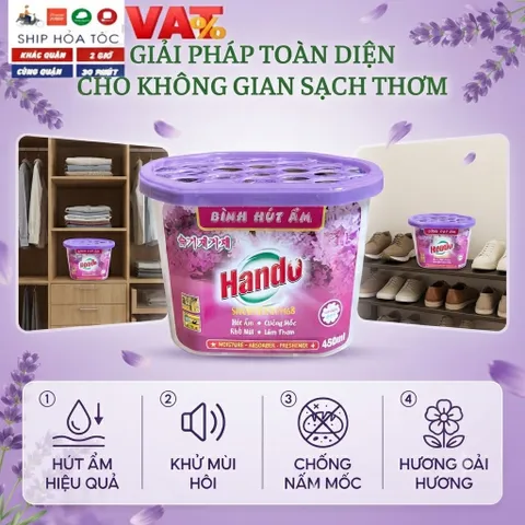 🌸 BÌNH HÚT ẨM THAN HOẠT TÍNH HANDO 450ML – HÚT ẨM, KHỬ MÙI, CHỐNG MỐC, TẠO HƯƠNG THƠM