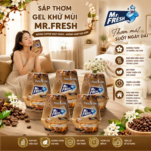 🌟 SÁP THƠM KHỬ MÙI PURE AROMA – MR. FRESH HƯƠNG CÀ PHÊ 🌟