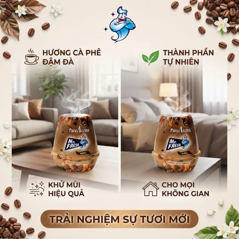 🌟 SÁP THƠM KHỬ MÙI PURE AROMA – MR. FRESH HƯƠNG CÀ PHÊ 🌟