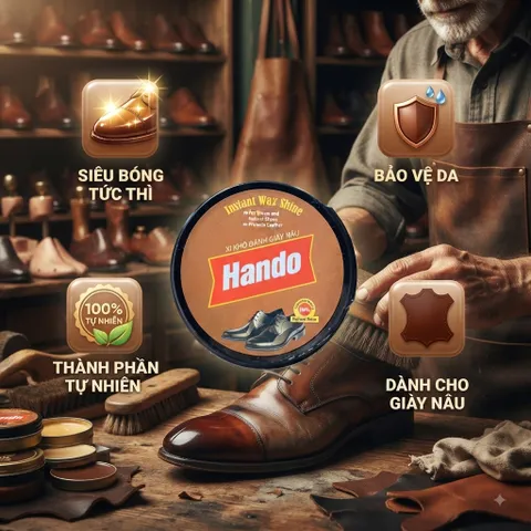 ✨ XI ĐÁNH GIÀY DA HANDO  ĐEN– ĐÁNH BAY VẾT CŨ, ĐÁNH THỨC ĐẲNG CẤP