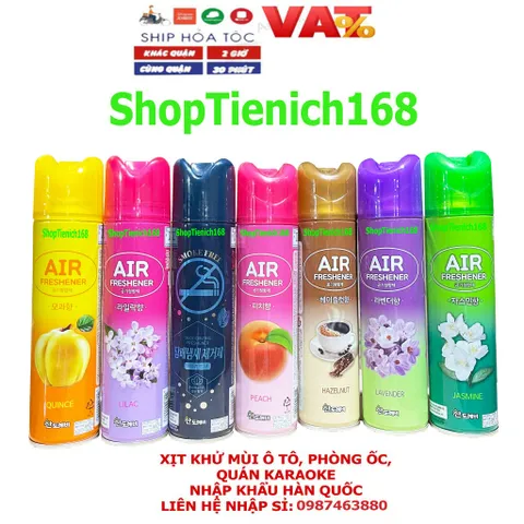 🚭COMBO 2 XỊT KHỬ MÙI THUỐC LÁ – KHỬ MÙI Ô TÔ, PHÒNG ỐC, QUÁN KARAOKE – NHẬP KHẨU HÀN QUỐC 370ML