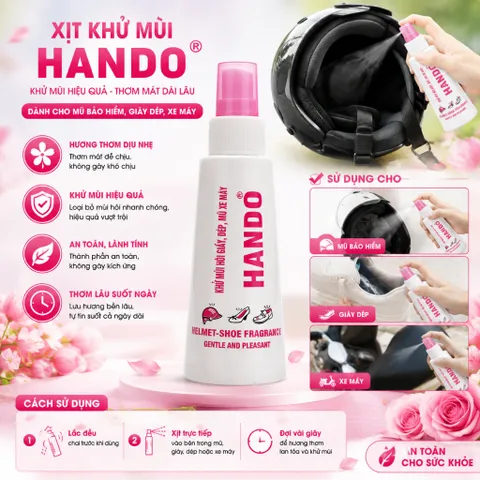 🌸 XỊT KHỬ MÙI HÔI GIÀY, DÉP, MŨ XE MÁY HANDDO 120ML 🌸