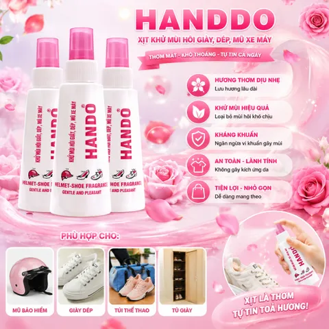 🌸 XỊT KHỬ MÙI HÔI GIÀY, DÉP, MŨ XE MÁY HANDDO 120ML 🌸