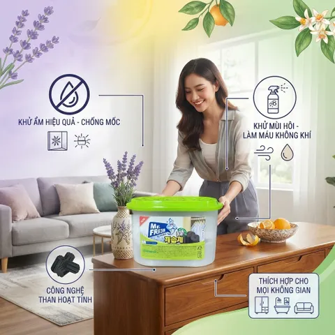 🌿 COMBO 2 HỘP HÚT ẨM MR. FRESH – THAN HOẠT TÍNH | GIẢI PHÁP HÚT ẨM, KHỬ MÙI CHO KHÔNG GIAN SỐNG