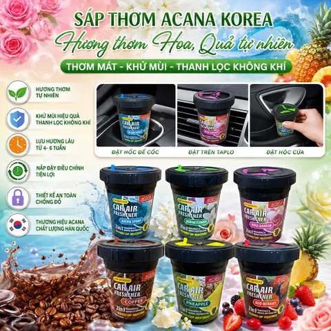 🌸 SÁP THƠM ACANA KOREA – HƯƠNG THƠM HOA, QUẢ TỰ NHIÊN