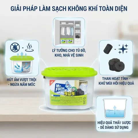 🌿 BỘ 4 BÌNH HÚT ẨM MR.FRESH 256G – GIẢI PHÁP LÀM SẠCH KHÔNG KHÍ, HÚT ẨM VÀ KHỬ MÙI HIỆU QUẢ