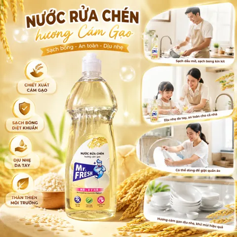 🧴 NƯỚC RỬA CHÉN BÁT MR.FRESH – SẠCH BÓNG VƯỢT TRỘI, HƯƠNG THƠM TỰ NHIÊN