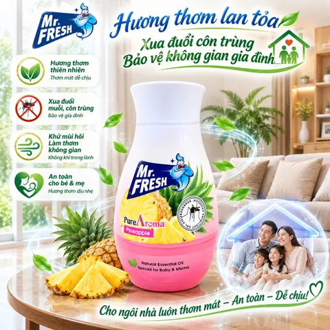 🌼 SÁP THƠM ĐUỔI MUỖI MR. FRESH PURE AROMA – HƯƠNG OSMANTHUS (HOA MỘC TÊ) – THƠM MÁT TỰ NHIÊN, XUA ĐUỔI MUỖI HIỆU QUẢ 🌼